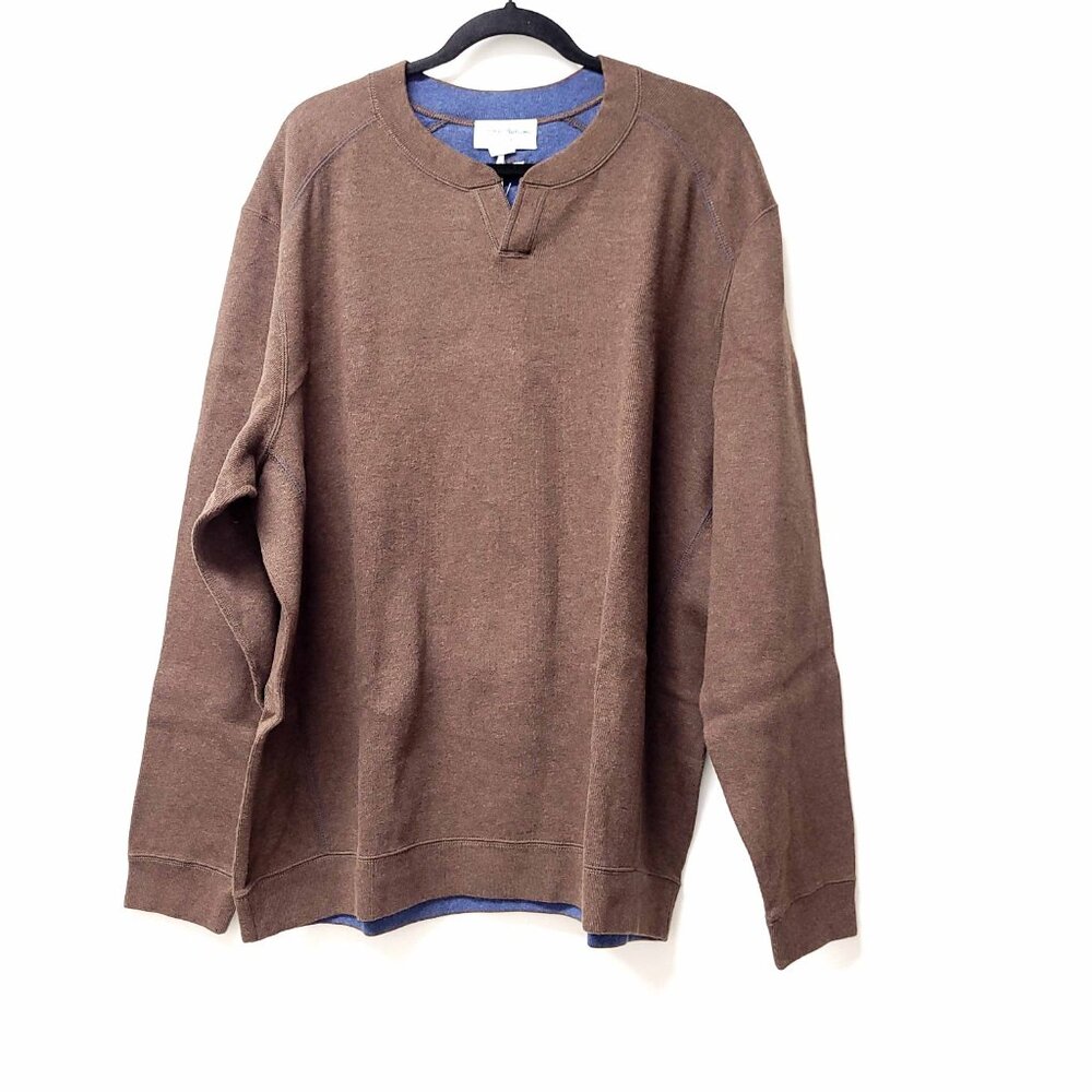 NWT Tommy Bahama Mens Long Sleeve Crew Neck Sweater Size XXL Brown